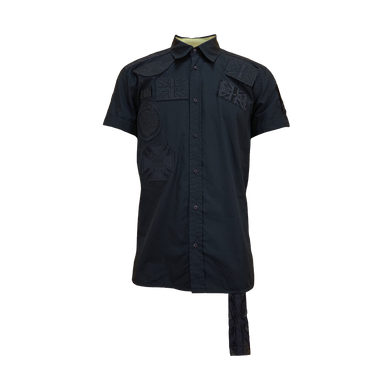 Рубашка короткий рукав Richmond черный ( 3424 3664 0990)