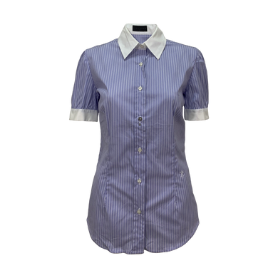 Рубашка к/р Richmond голубой в полоску ( 3402 0563 0337)