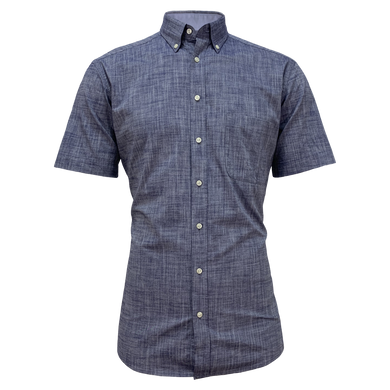 Рубашка короткий рукав MONTEGO сине/бежевый ( 0414632)