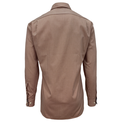 Рубашка Olymp коричневый в клетку ( 43156434)