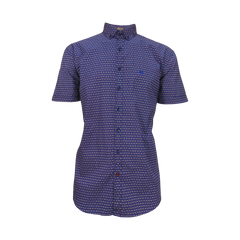 Рубашка короткий рукав McNeal синий в принт ( 00144102613622)