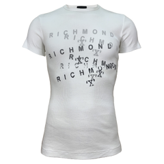 Футболка Richmond белый с надписью ( 0514 3210 3794)